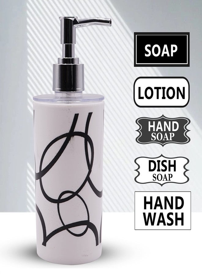 Shenron White Liquid Soap Dispenser for Wash Basin & Bathroom, Empty Refillable Handwash Bottle with Pump, Chrome Finish on Top, Unbreakable Plastic Body for Household use (Set of 3) - Image 5